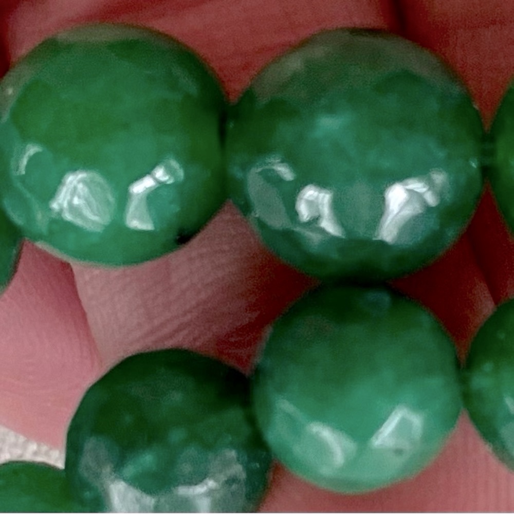 Set of 3 Jade Bracelets with Gold “Tree of Life” Charm - Picture 13 of 16